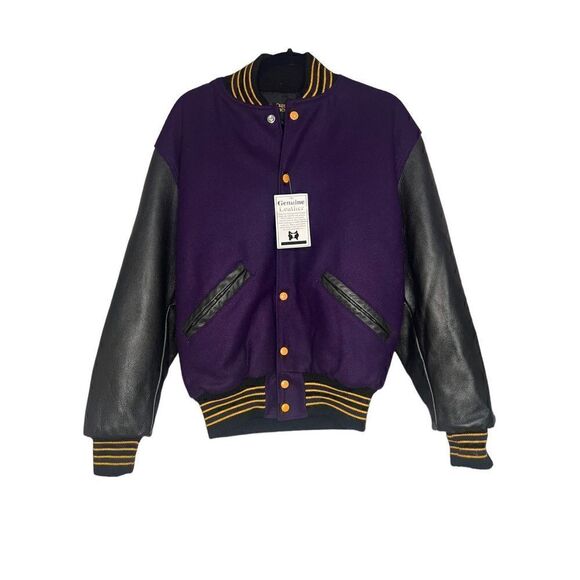 NEW Rock Creek Athletics Wool and Leather Lettermen Jacket - Men’s S - Picture 1 of 7